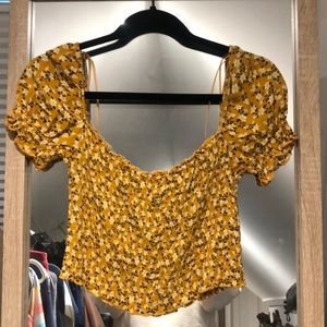 Cropped floral shirt